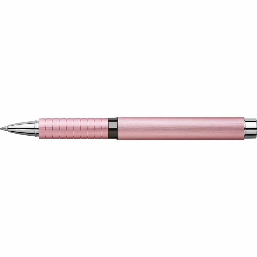 Faber-Castell Essentio – Tintenroller, Schwarz, mit Kappe, Aluminium (Lackiert), Rosa