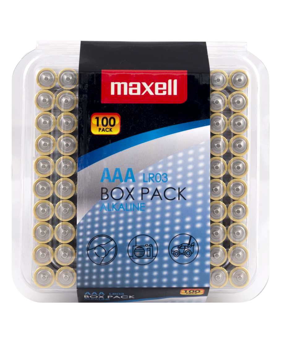 Maxell AAA Batterien, Alkaline, 1,5 V – 100 Stk.
