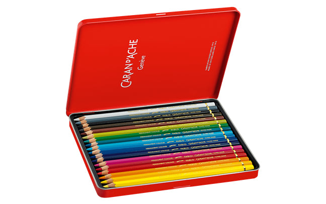 Caran d-Ache Caran d'Ache Buntstifte Pablo – 18 Farben, im Metalletui, Ø 3,8 mm, FSC