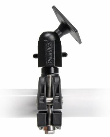 Brodit Rohrhalter/Platte, für Rohre Ø 3,1–5 cm, 360° drehbar – Schwarz, Kunststoff