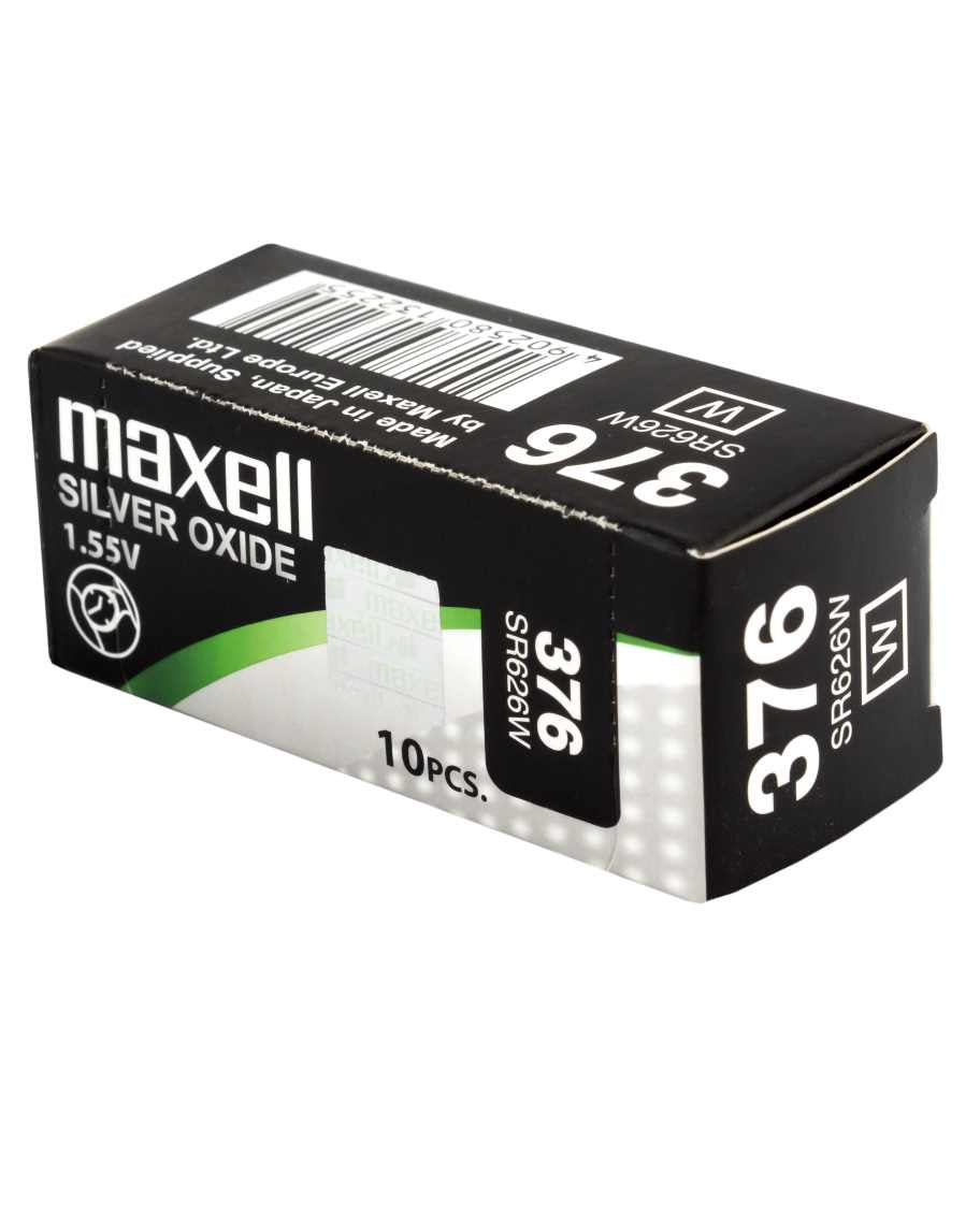 Maxell Knopfzellen SR626W, Silberoxid, 1,55 V – 10 Stk.