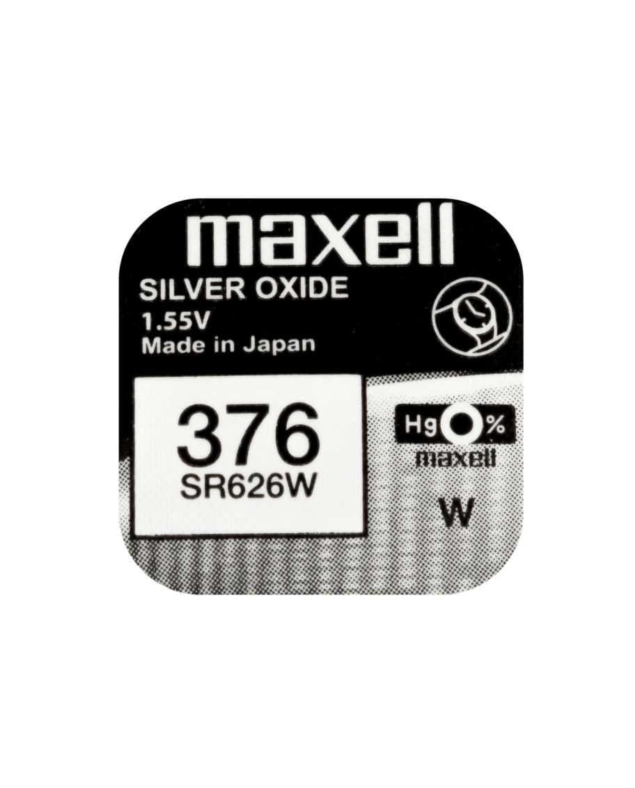 Maxell Knopfzellen SR626W, Silberoxid, 1,55 V – 10 Stk.