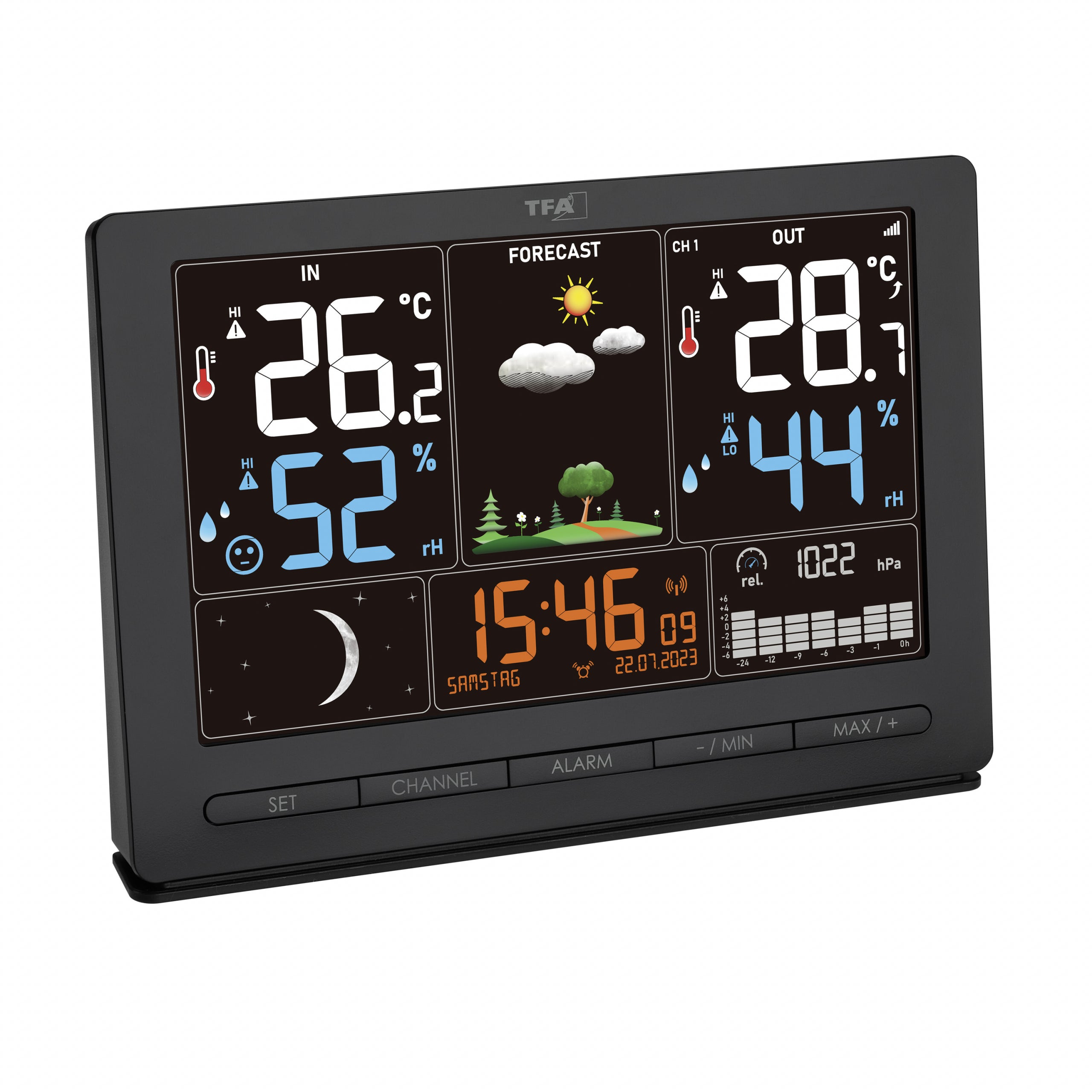 TFA-Dostmann Season 2 Temperatur-/Feuchtesensor – Kabellos (433 MHz), −40–60 °C, 10–99 %, Innen/Aussen