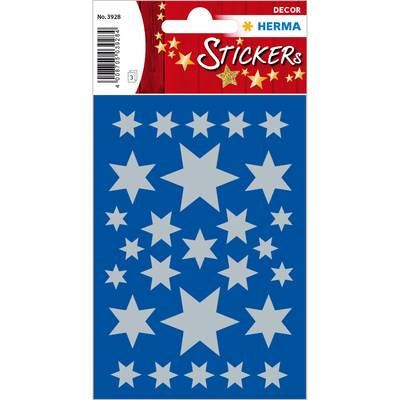 HERMA Geschenketiketten – Sterne – 81 Etiketten – permanent, Papier – Bogen 84 × 120 mm