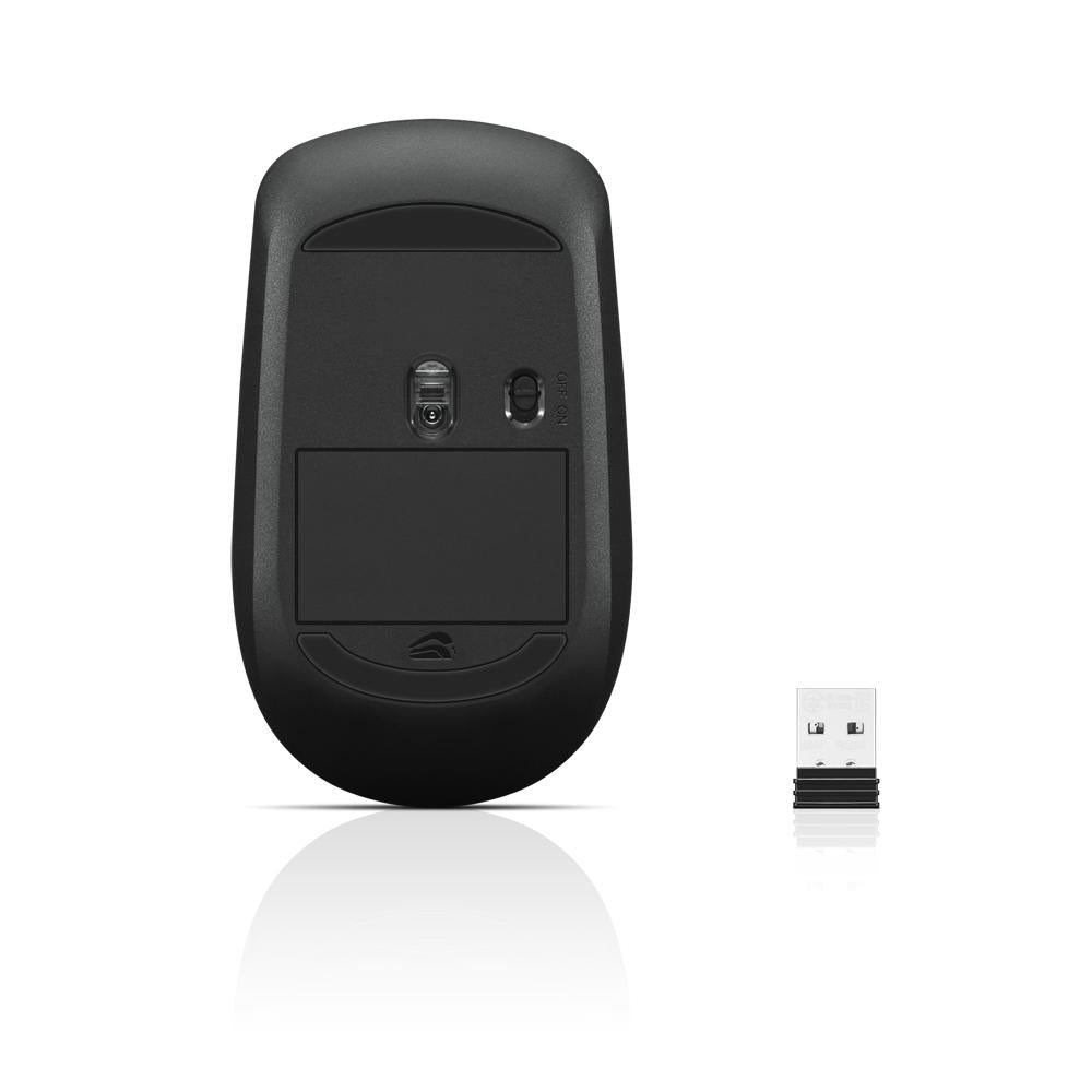Lenovo GY50R91293 – Maus – Kabellos (2,4 GHz), 1200 DPI, beidhändig, Schwarz