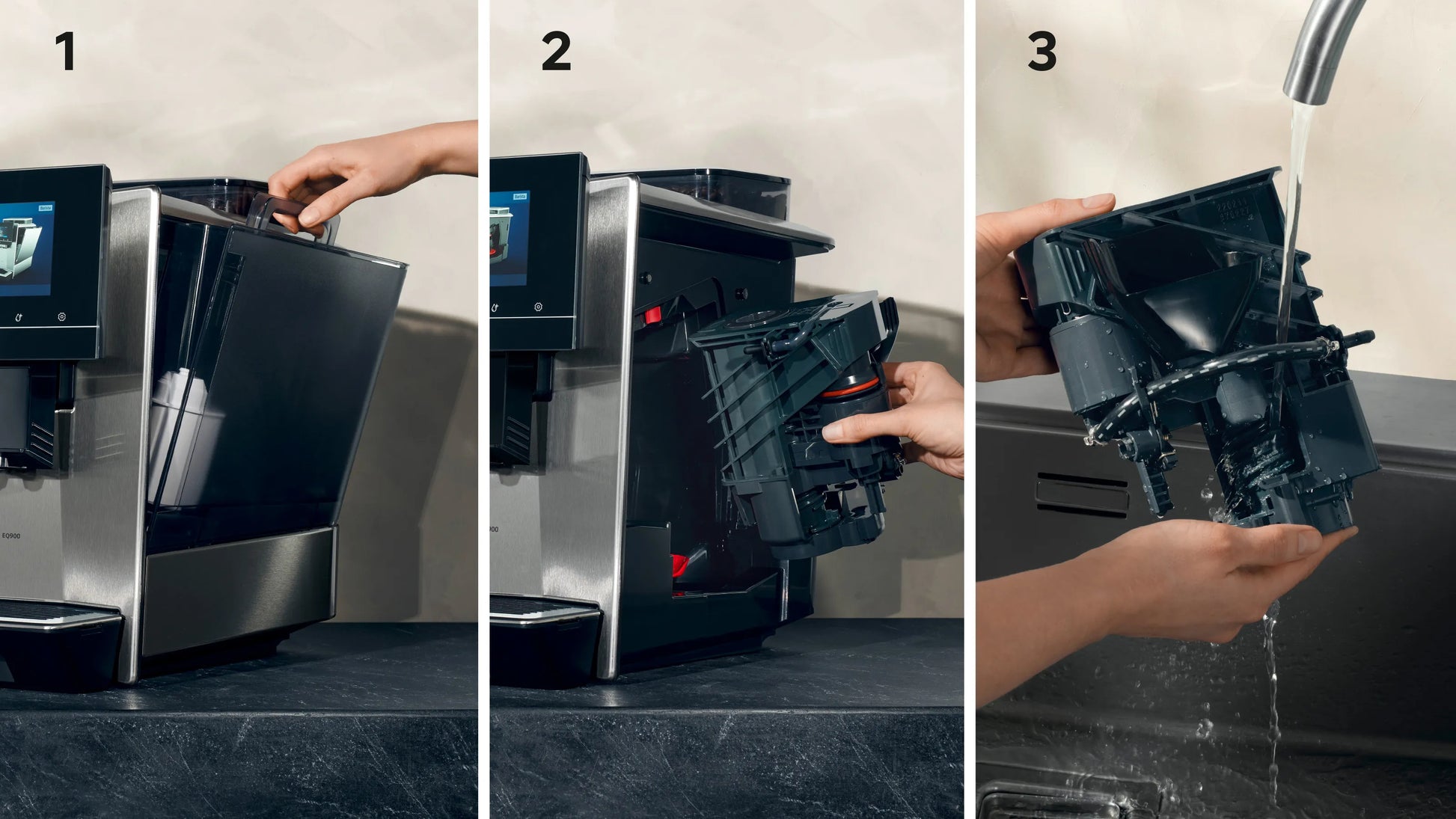 Siemens EQ900 TQ903DZ3 Kaffeevollautomat – 19 bar, 2,3 l, 410 g, Keramik-Mahlwerk, Edelstahl