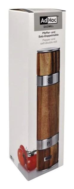 AdHoc AHM-MP90 – Salz-/Pfeffermühle Ø 5,5 × 21 cm, Holz, Braun