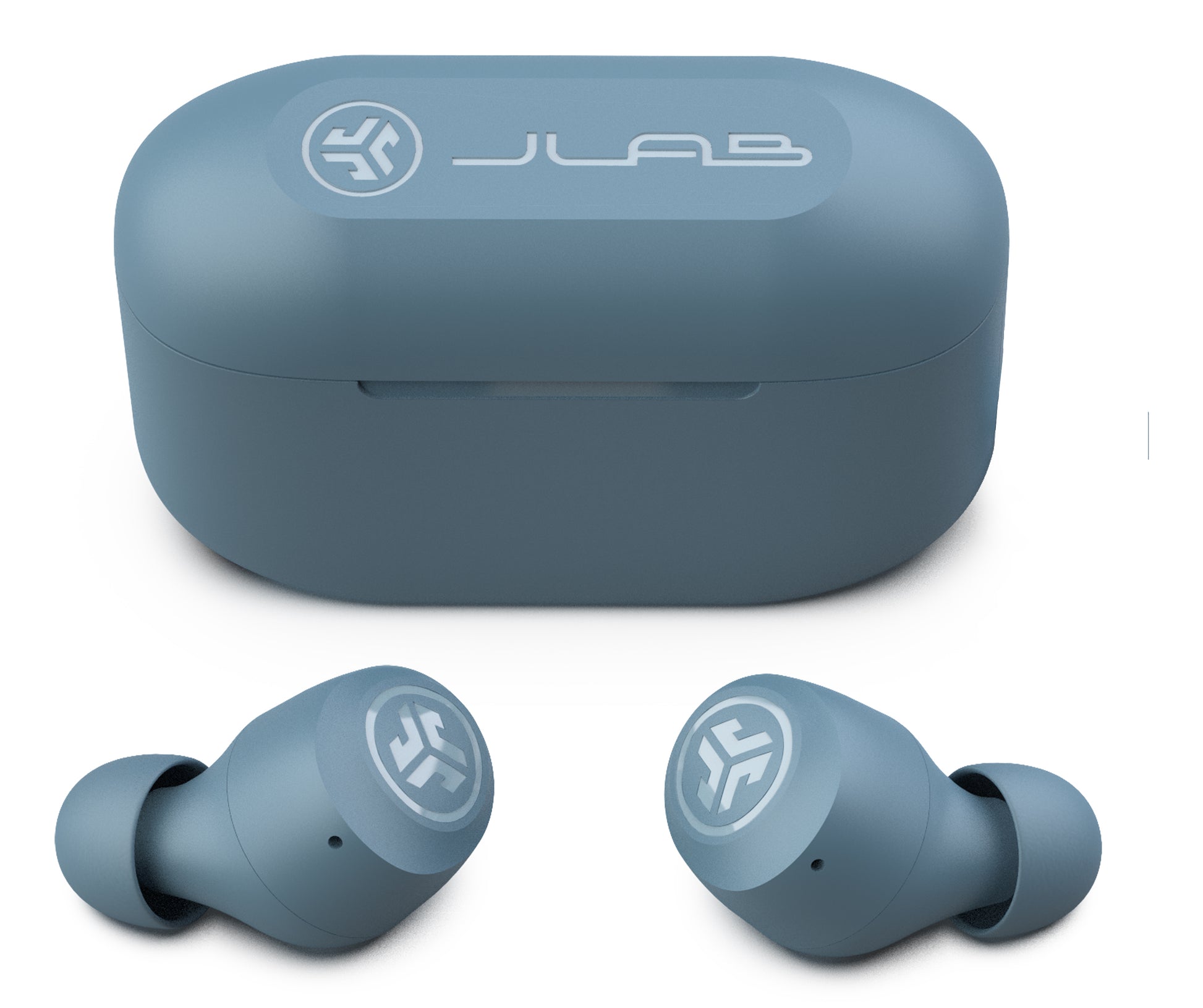 JLab GO Air POP TWS In-Ear – BT 5.1, IPX4, mit Ladecase, Grau