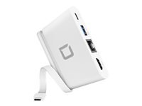 DICOTA D31730 Multiport-Adapter – USB-C, HDMI, 1× USB-A, 100 W PD, GbE