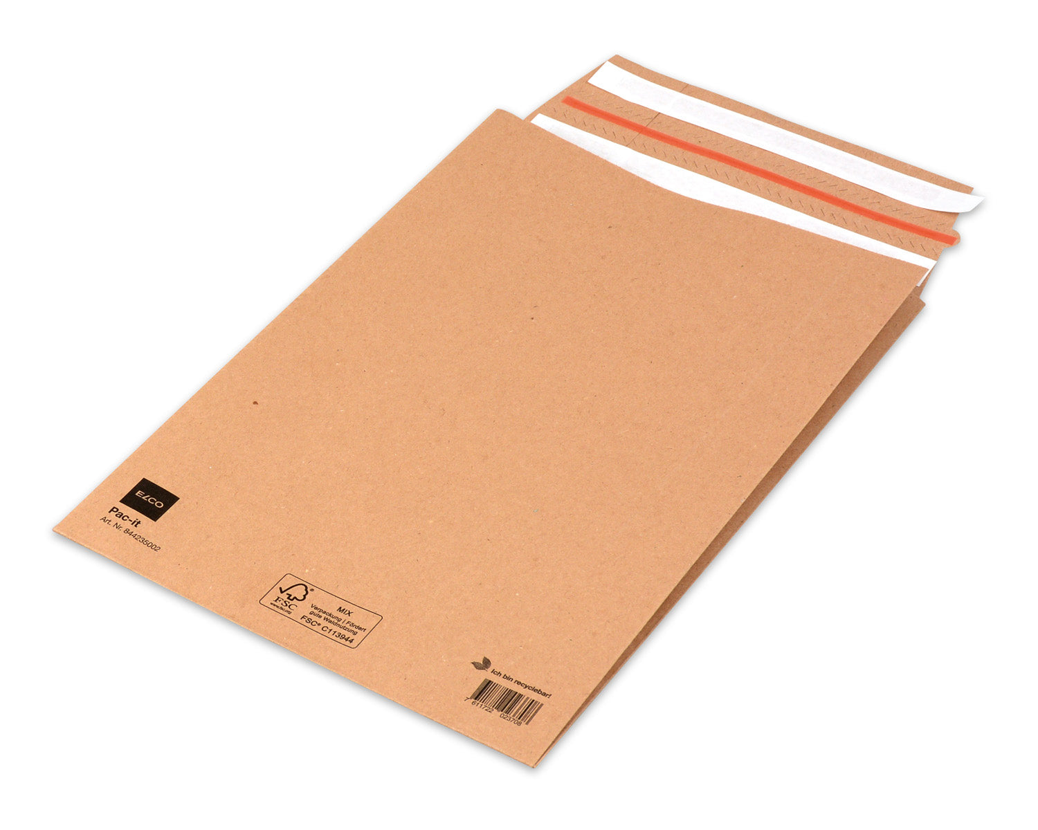 Elco Papierversandtasche – 225 × 335 × 70 mm, braun, Einsteckverschluss, FSC-zertifiziert – 100 Stück