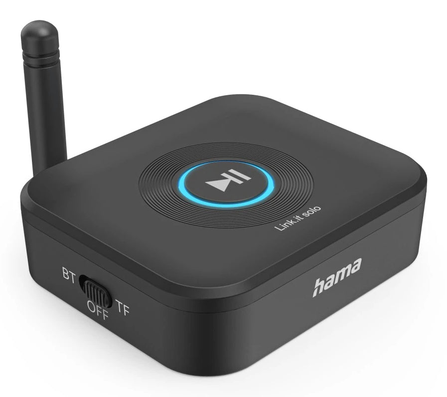 Hama Link.it solo – Bluetooth Audio-Empfänger – 3,5 mm – Bluetooth 5.3, 50 m – USB-C – schwarz