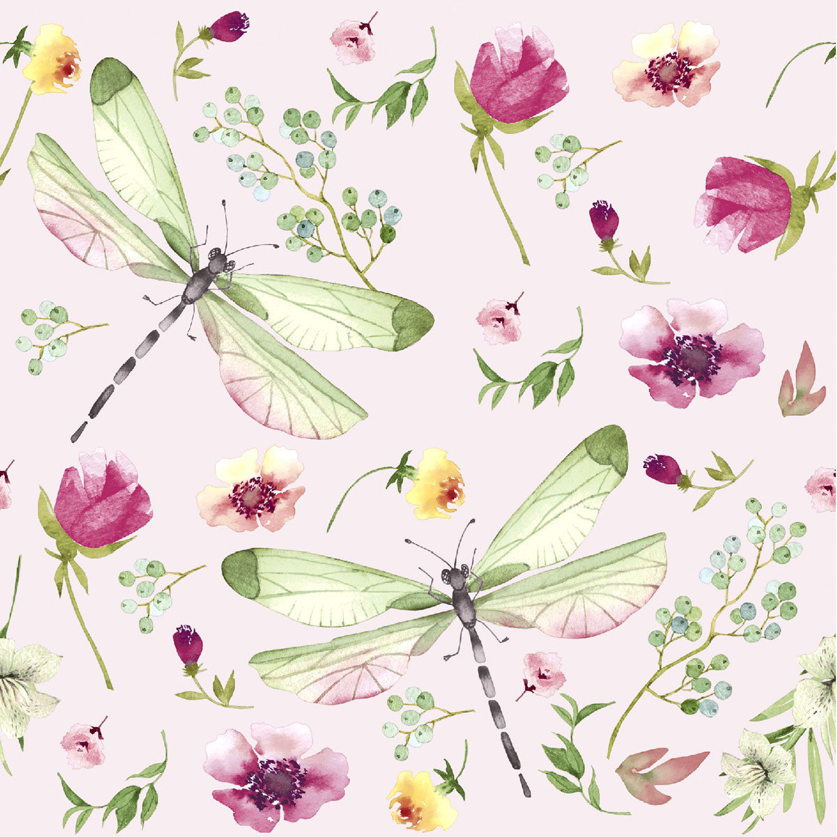 Paper + Design Servietten Summer Field – 24 × 24 cm, 3-lagig – 20 Stück