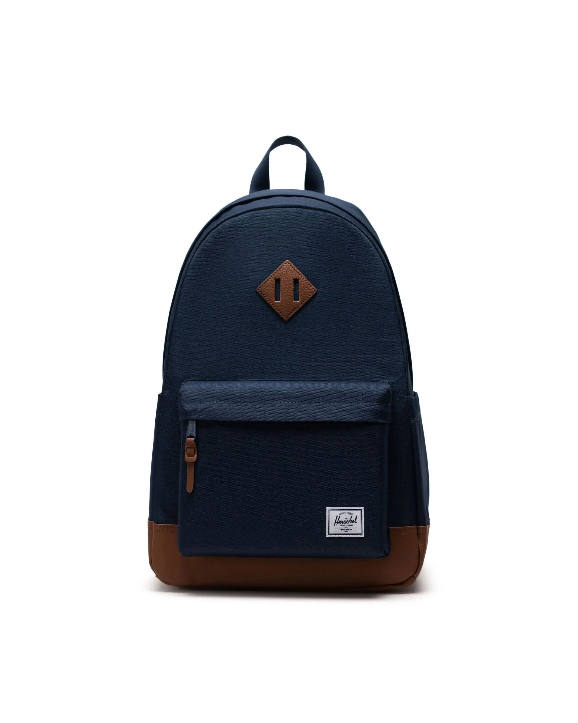 Herschel Notebook-Rucksack Heritage – für 16", 24 l, wasserabweisend, rPET-Polyester – Navy/Tan