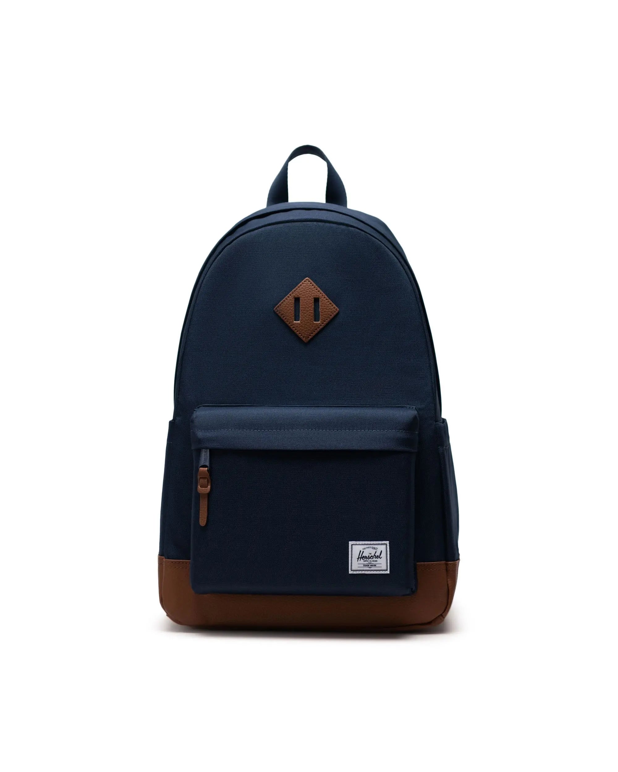 Herschel Notebook-Rucksack Heritage – für 16", 24 l, wasserabweisend, rPET-Polyester – Navy/Tan