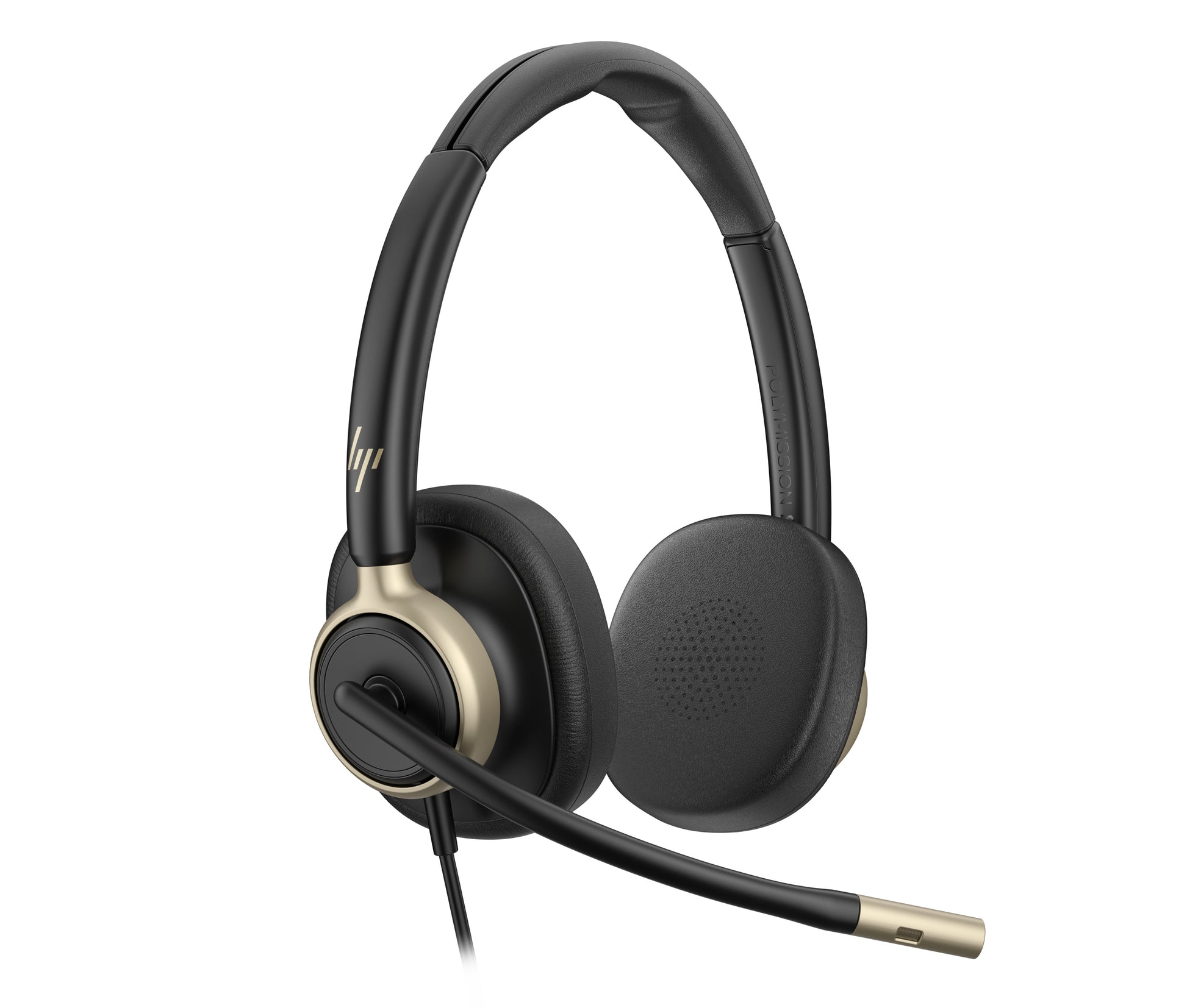 HP Poly Mission 825 Office-Headset – Stereo, Kabel (USB-C), ANC, Schwarz