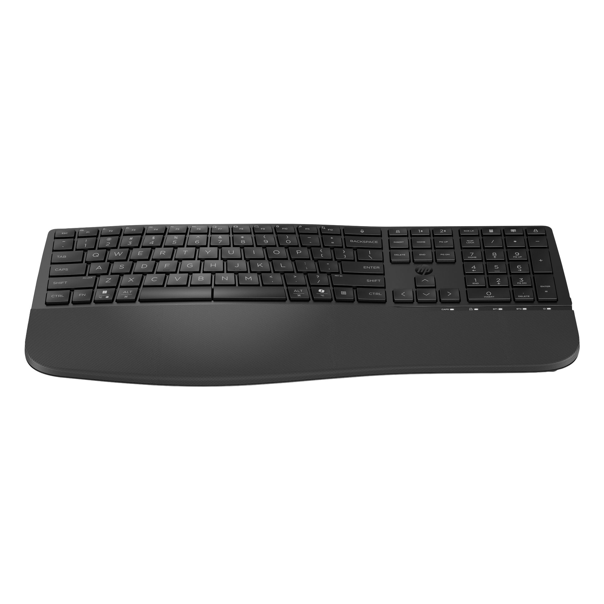 HP 685 Comfort – Tastatur – Membran – Bluetooth & 2,4 GHz – mit Handballenauflage – Schwarz