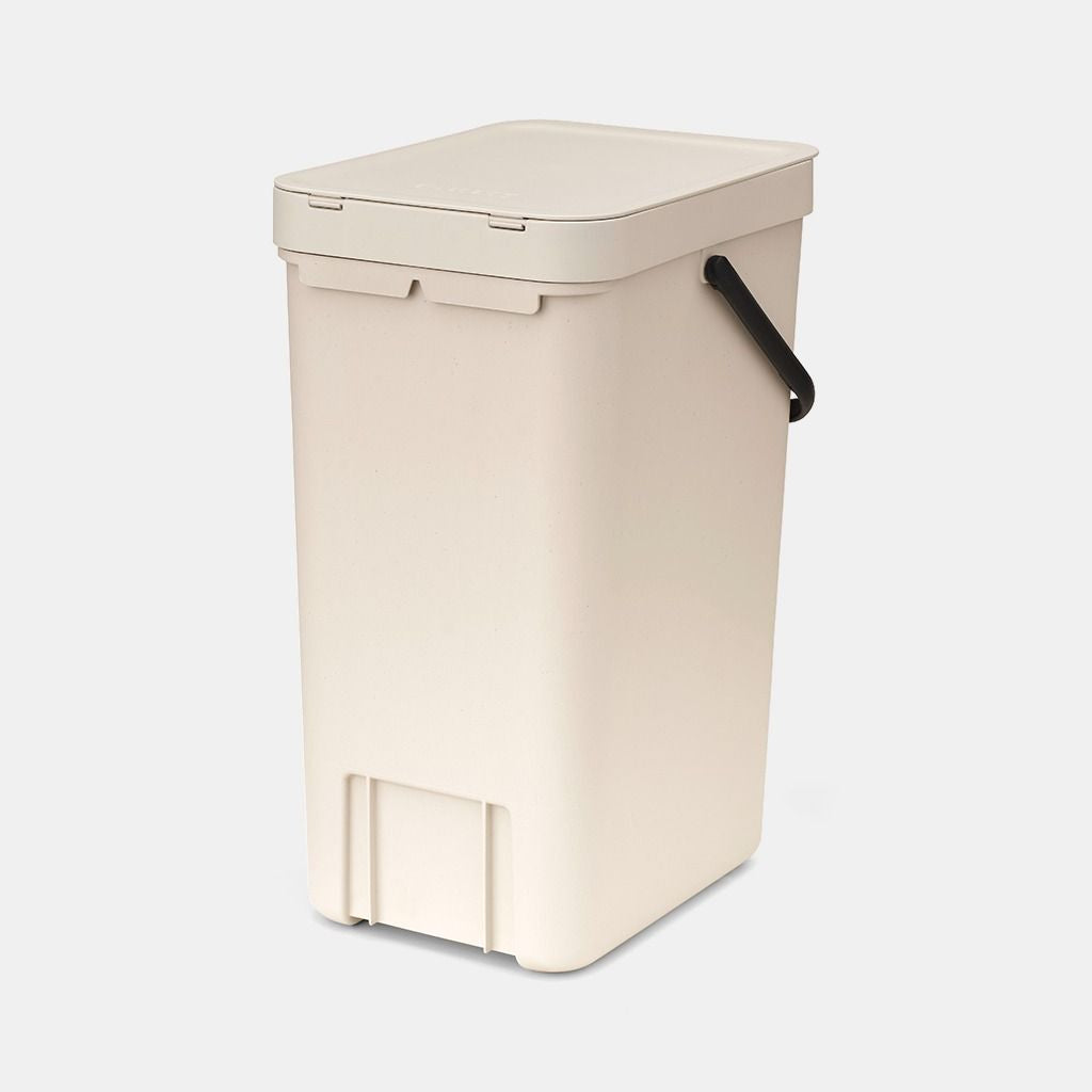 Brabantia Recyclingbox Sort & Go – 16 l – Kunststoff, rechteckig – beige