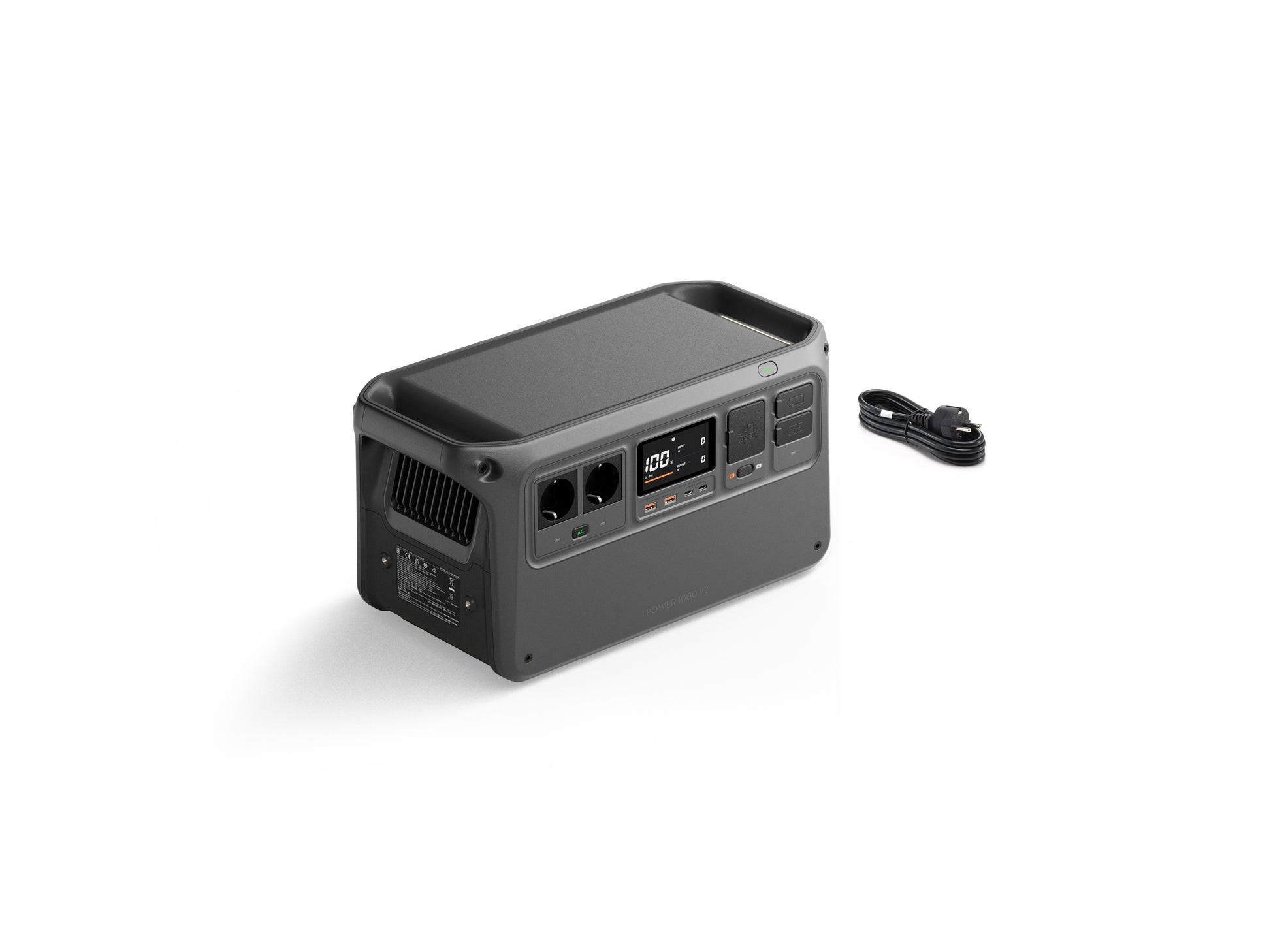 DJI Power 1000 V2 – Powerstation, 1024 Wh, 2600 W AC, LiFePO4, 6× AC, LCD, Wireless Charger