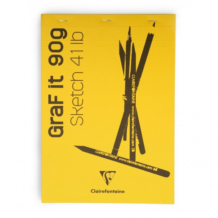 Clairefontaine Skizzenblock Graf It – A6 – 90 g/m² – 80 Blatt – mikroperforiert, Punktematrix