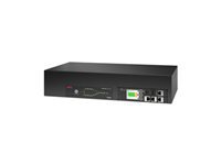 APC Rack-ATS – 207–253 V, 32 A, 2× IEC 309 IN, 16× C13 + 2× C19 OUT, 2U – Schwarz