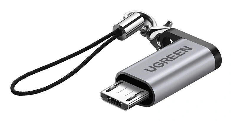 Ugreen 50590 Adapter Micro-USB zu USB-C – 0,48 Gbit/s, 2 A, Aluminium, Grau