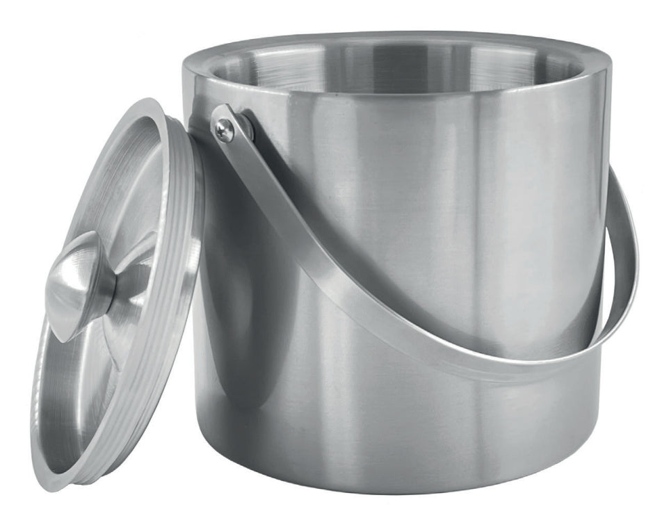Vinart Weinkühler – 3 l, Ø 19 × 19 cm, Aluminium, doppelwandig, mit Griffen, Deckel, spülmaschinenfest