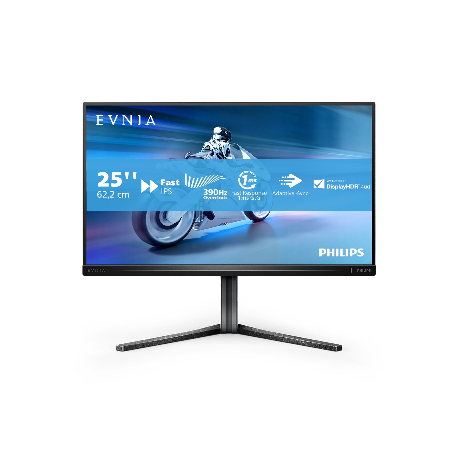 Philips 25M2N5200U/00 – Monitor, 24,5" 1920 × 1080 (Full HD), IPS, 390 Hz, 400 cd/m², Höhenverstellbar, USB-Hub