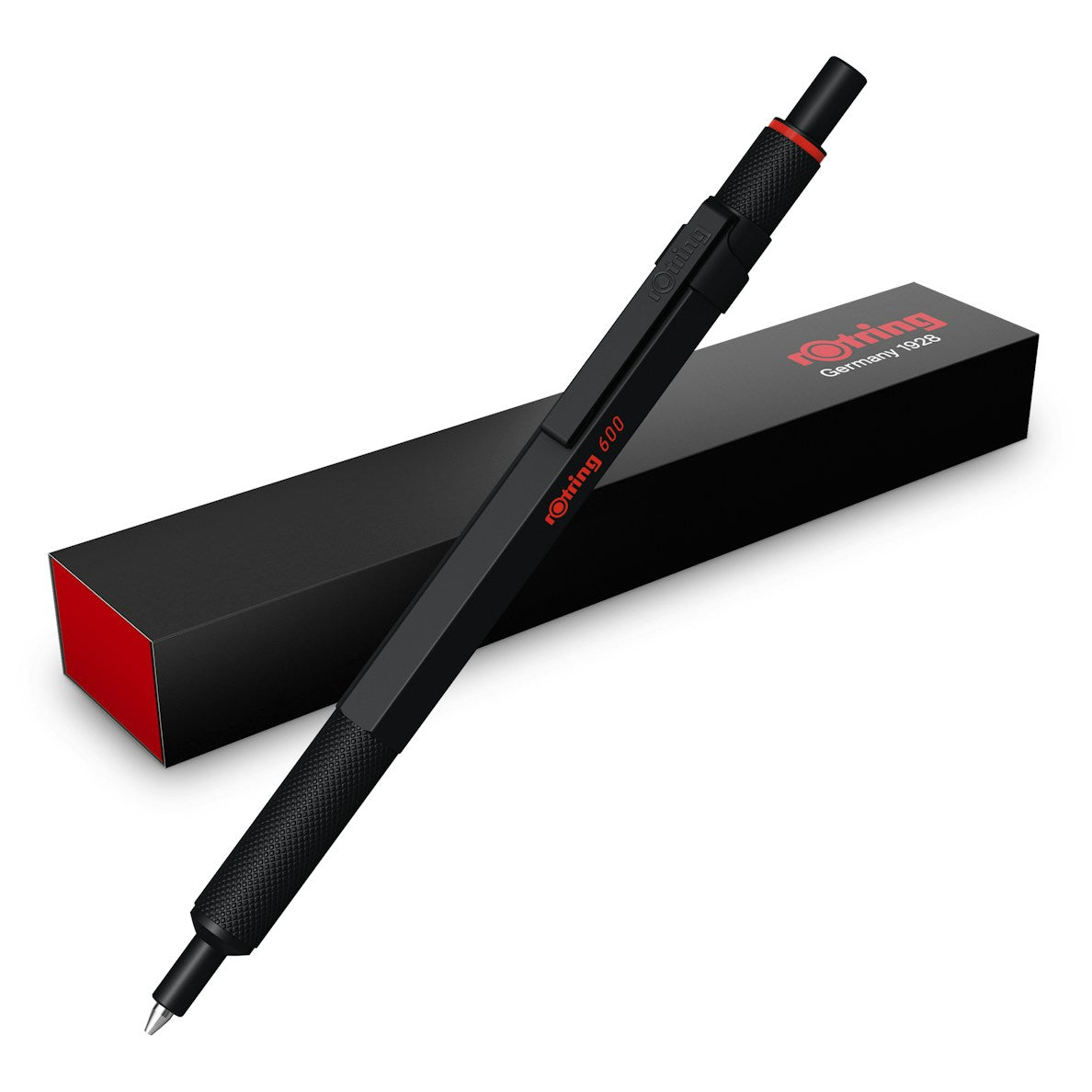 Rotring 600 Gelschreiber – Schwarz, Strichstärke 0,55 mm, Druckmechanik, schnelltrocknend