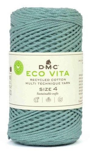DMC Eco Vita 4 Garn Hellgrün – 240 g, 200 m, Nadel 4 mm, 80% Baumwolle/20% Polyester, 1 Stk.