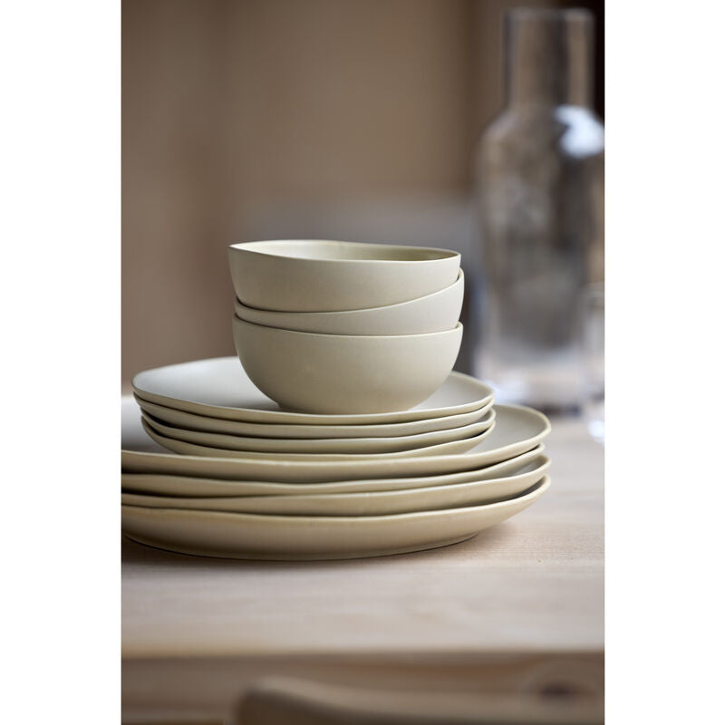 Villa Collection Speiseteller – Ø 27 cm, Steinzeug, Beige, spülmaschinenfest, mikrowellengeeignet