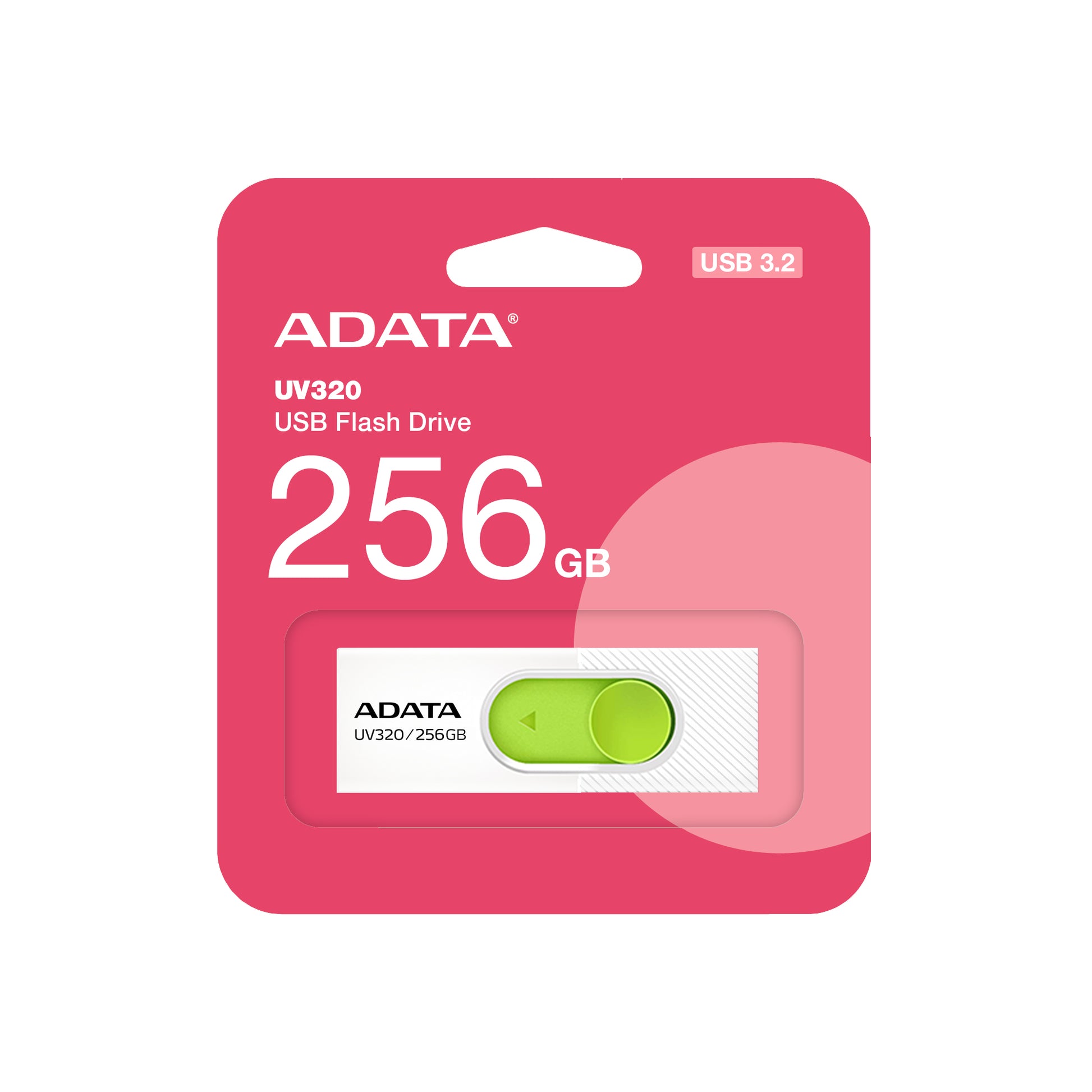 ADATA UV320 (256 GB) – USB 3,2 Gen 1 (USB Typ-A), 100 MB/s, für Windows, Mac OS X, Linux