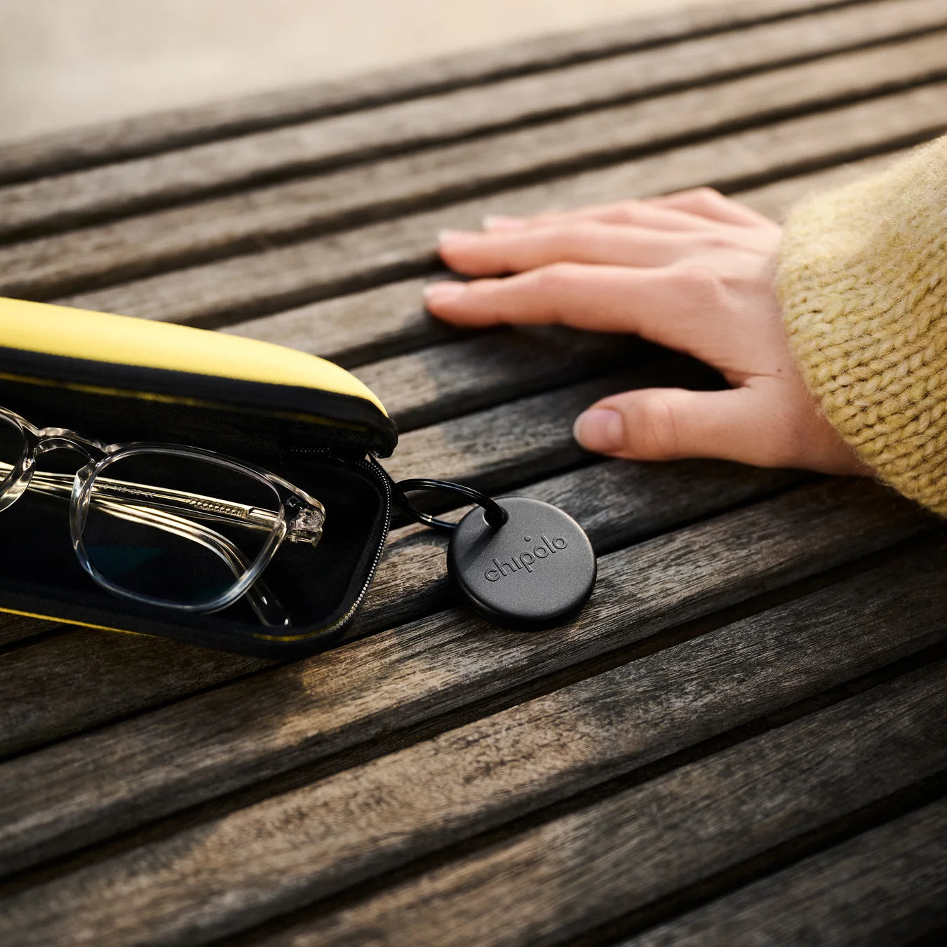 Chipolo POP – Bluetooth-Tracker – für Apple Wo ist? – IP55, 90 m Reichweite – Schwarz