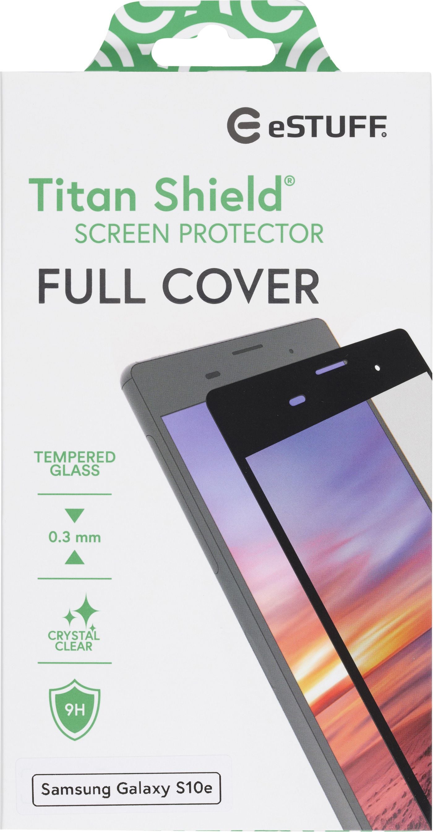 eSTUFF Displayschutz (Panzerglas), Full Cover – für Galaxy S10e