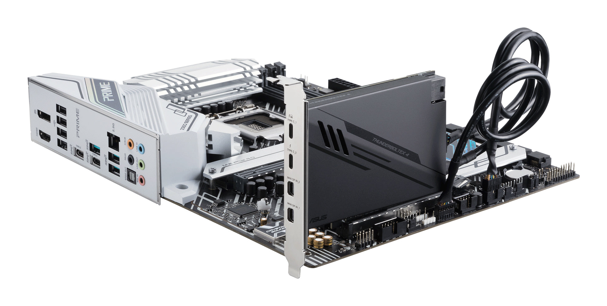 ASUS ThunderboltEX 4 PCIe 3.0 x4 – Thunderbolt 4, 40 Gbit/s, 2× USB‑C, 8K (7680 × 4320), für Windows 10 x64