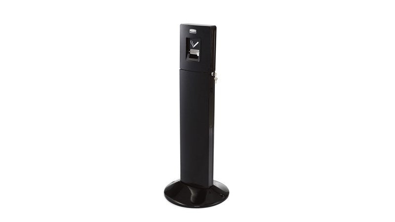 Rubbermaid Standascher Metropolitan Smokers' Station – Metall, schwarz, Ø Sockel 427 × H 1'087,1 mm