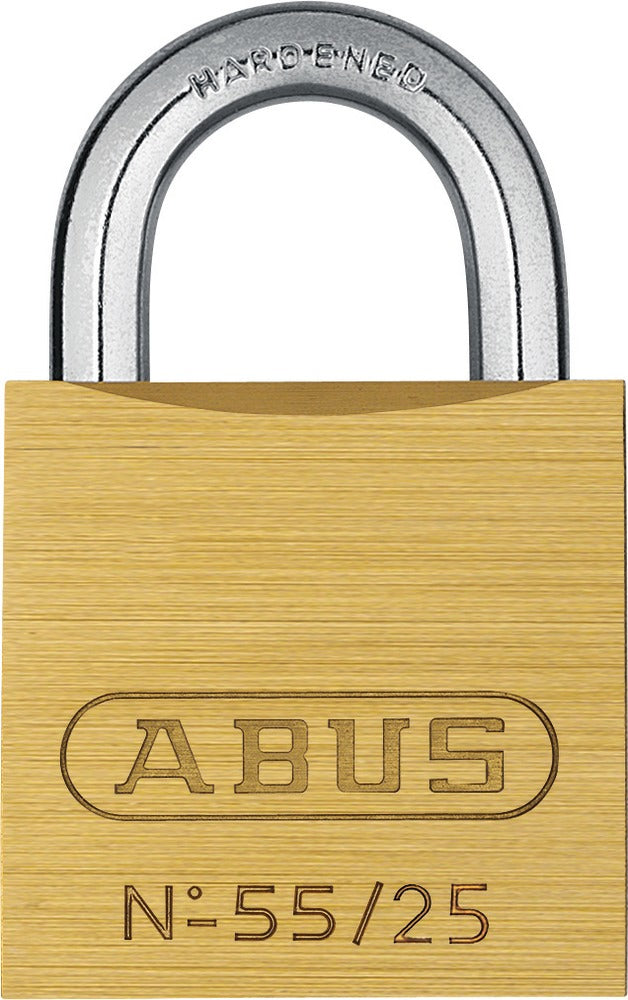 ABUS 55/25 Mechanisches Vorhängeschloss – Messing, Bügel 11×12 mm, Ø4 mm, Sicherheitslevel 2, Aussen, Gold