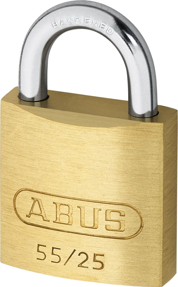 ABUS 55/25 Mechanisches Vorhängeschloss – Messing, Bügel 11×12 mm, Ø4 mm, Sicherheitslevel 2, Aussen, Gold