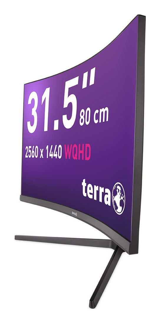 TERRA 3285W HA – Monitor, LCD, Gebogen, USB-C, HDMI, DisplayPort, Schwarz