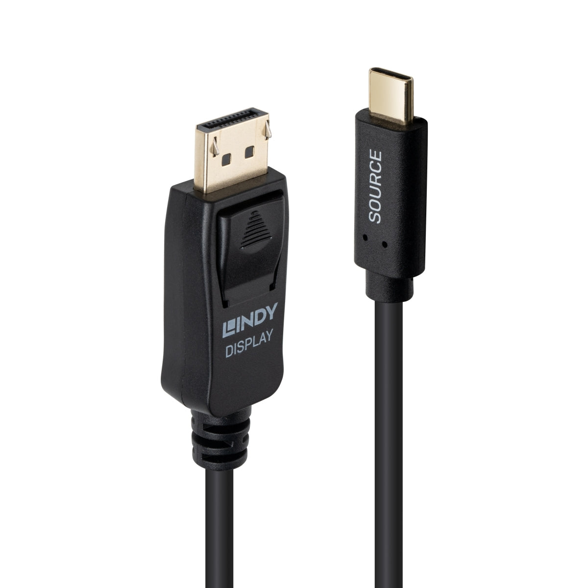 Lindy USB-C zu DisplayPort Kabel – 4K (3840 × 2160) @ 60 Hz, 2 m, DisplayPort 1.2, HDR – Schwarz