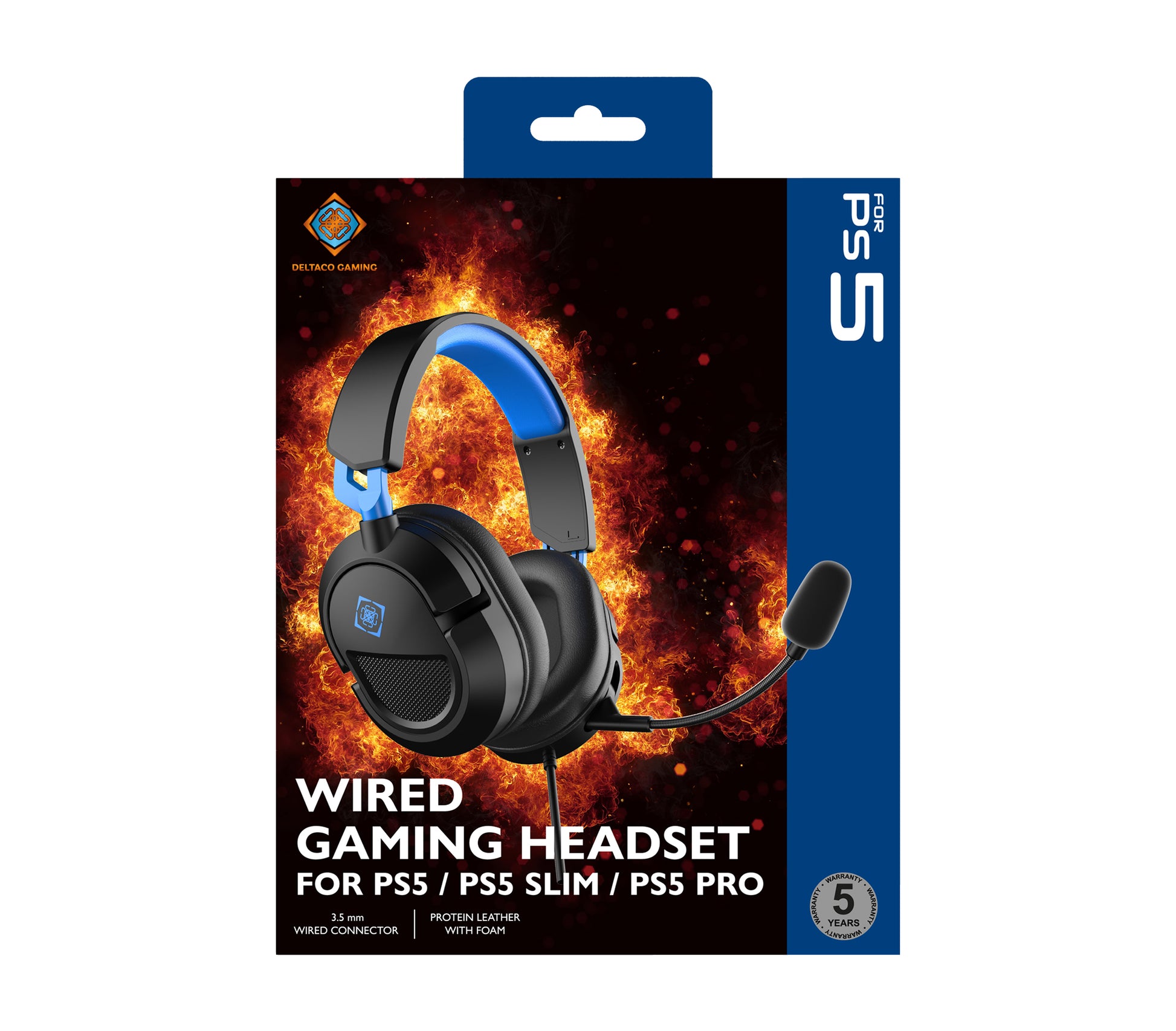 Deltaco Gaming GAM-204 Gaming-Headset – Over-Ear, Stereo, Kabelgebunden, 3,5 mm Klinke, für PS5/PS4, Xbox, Switch