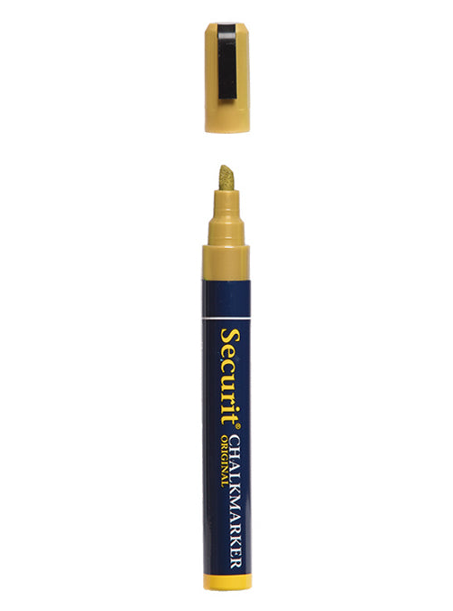 Securit SMA510-GD Kreidemarker – Keilspitze 2–6 mm – Gold, für Metall/Kunststoff/Holz