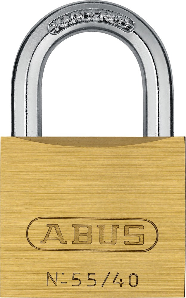 ABUS 55/40 VS. Mechanisches Vorhängeschloss – Messing, Bügel 22×21 mm, Ø6,5 mm, Sicherheitsstufe 4, Aussen