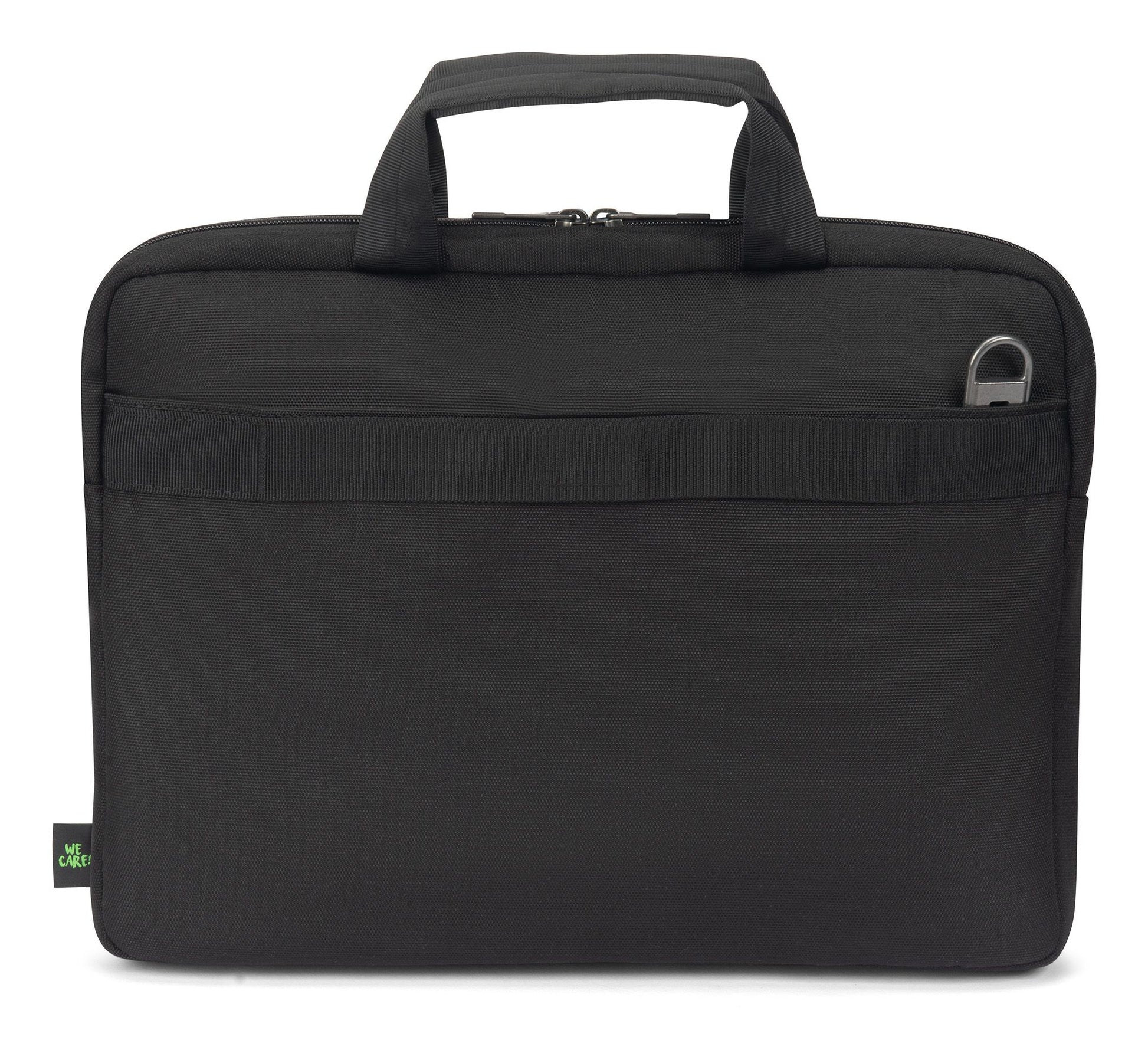 DICOTA Slim Casei FIVE Notebook-Tasche bis 14" – Trolley-Band, verschliessbar – Schwarz