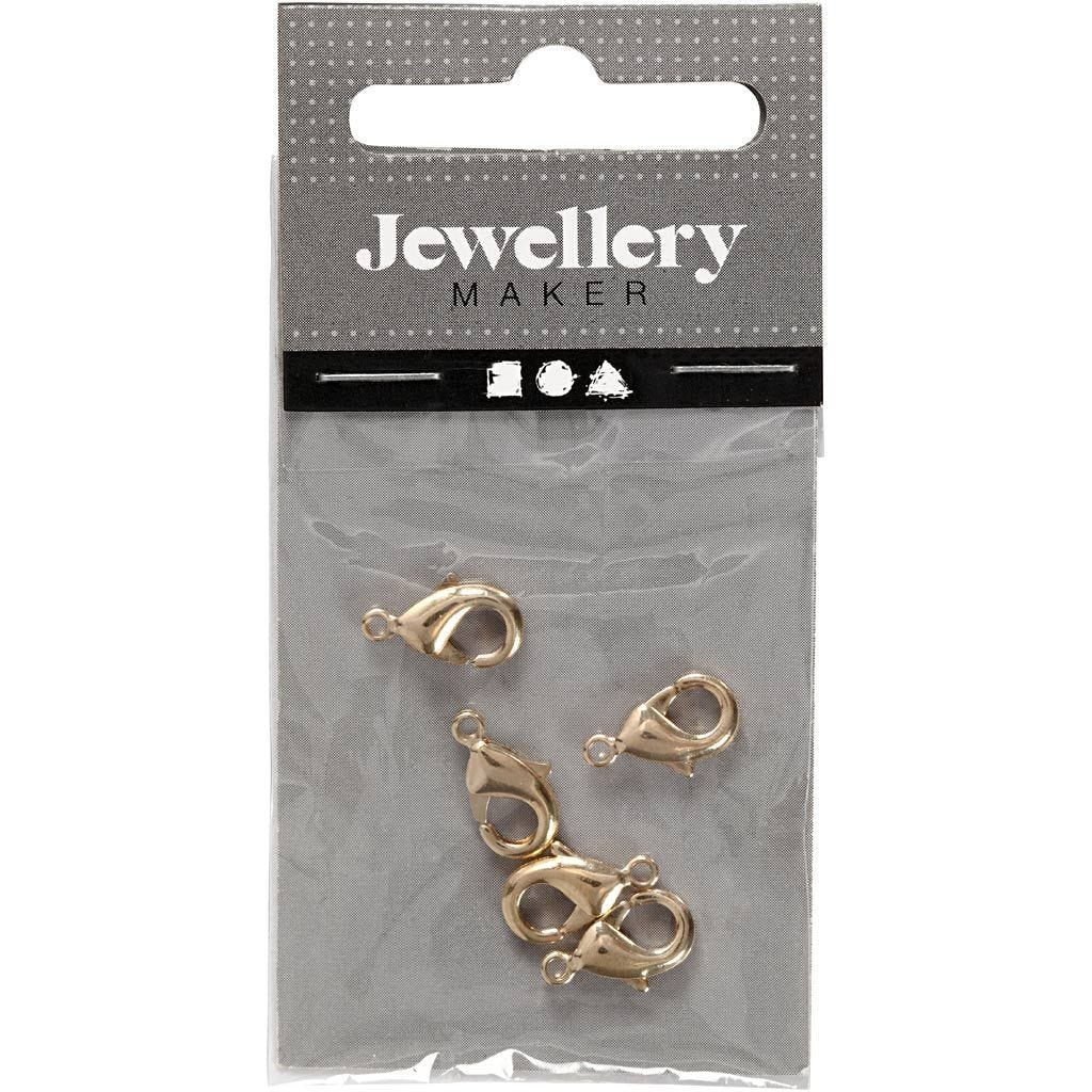 Creativ Company Karabiner-Verschluss, Metall – Gold – Ø 10,1 mm – 5 Stk.