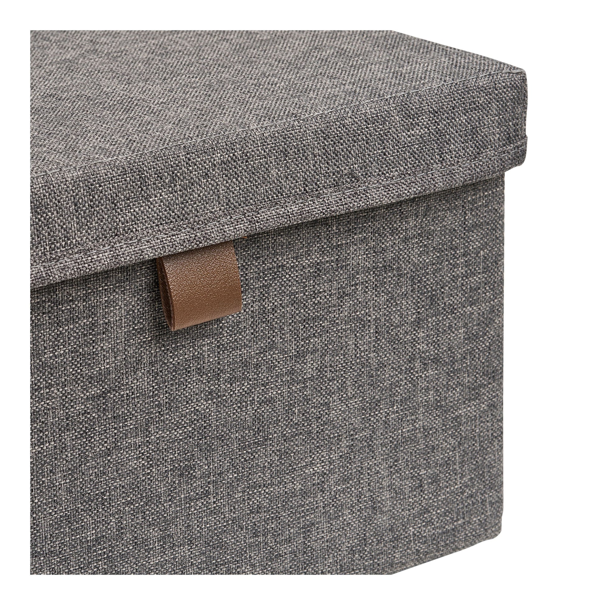 House Nordic Aufbewahrungsbox (mit Deckel) – Polyester – Grau – 260 × 160 × 380 mm