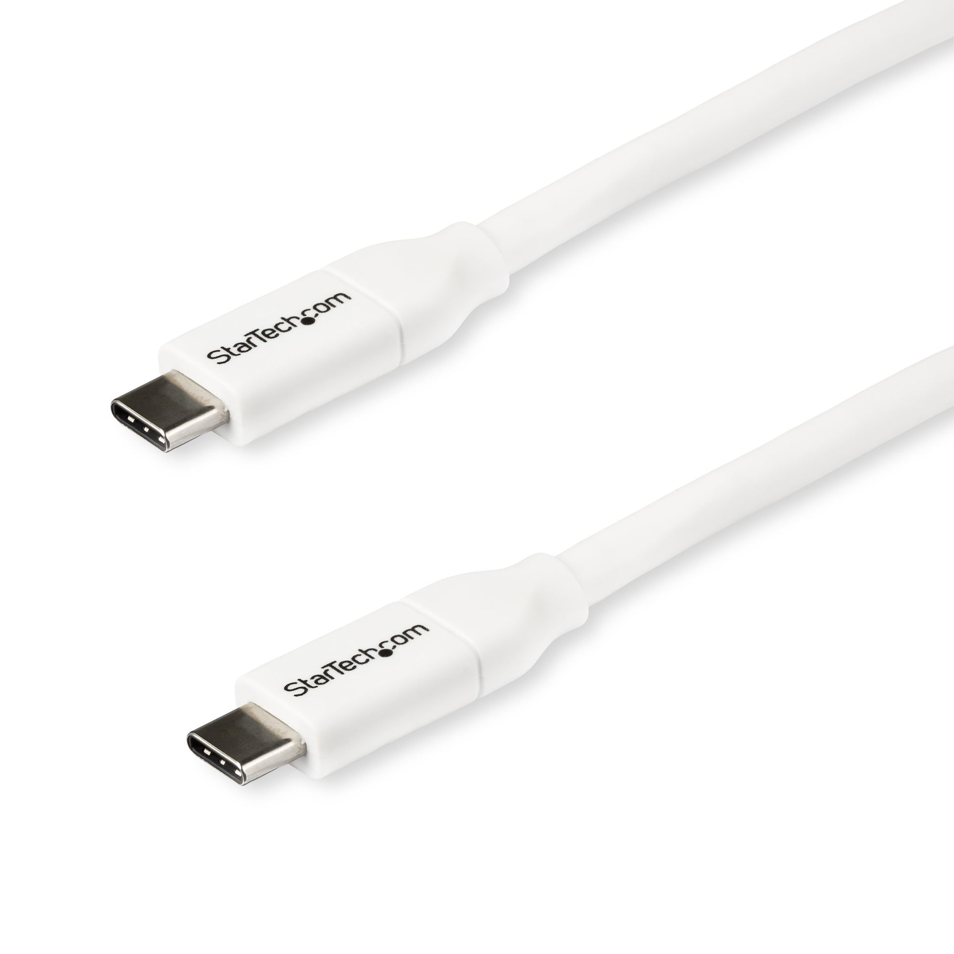 StarTech.com USB-C auf USB-C Kabel – USB 2.0 (480 Mbit/s) – 2 m – PD 100 W – USB-IF zertifiziert – Weiss