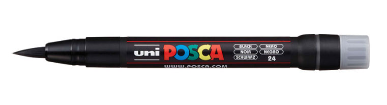 Uni-Ball Uni Posca Pinselmarker für Permanent-Marker – Schwarz