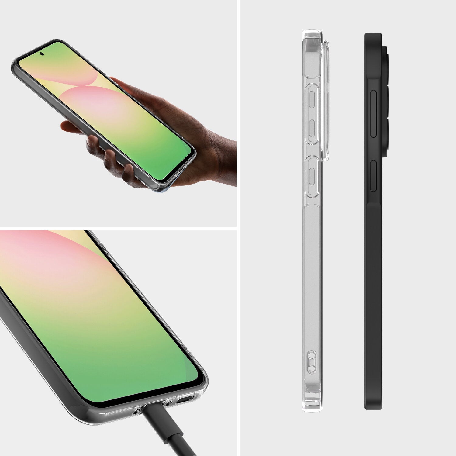 4smarts 360 Schutz Set – Rückseite – für Samsung Galaxy A37 5G, Transparent, Displayschutz