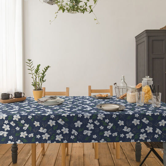 d-c-fix Tischdecke – 140×180 cm, Polypropylen, Blau, Blumenmuster