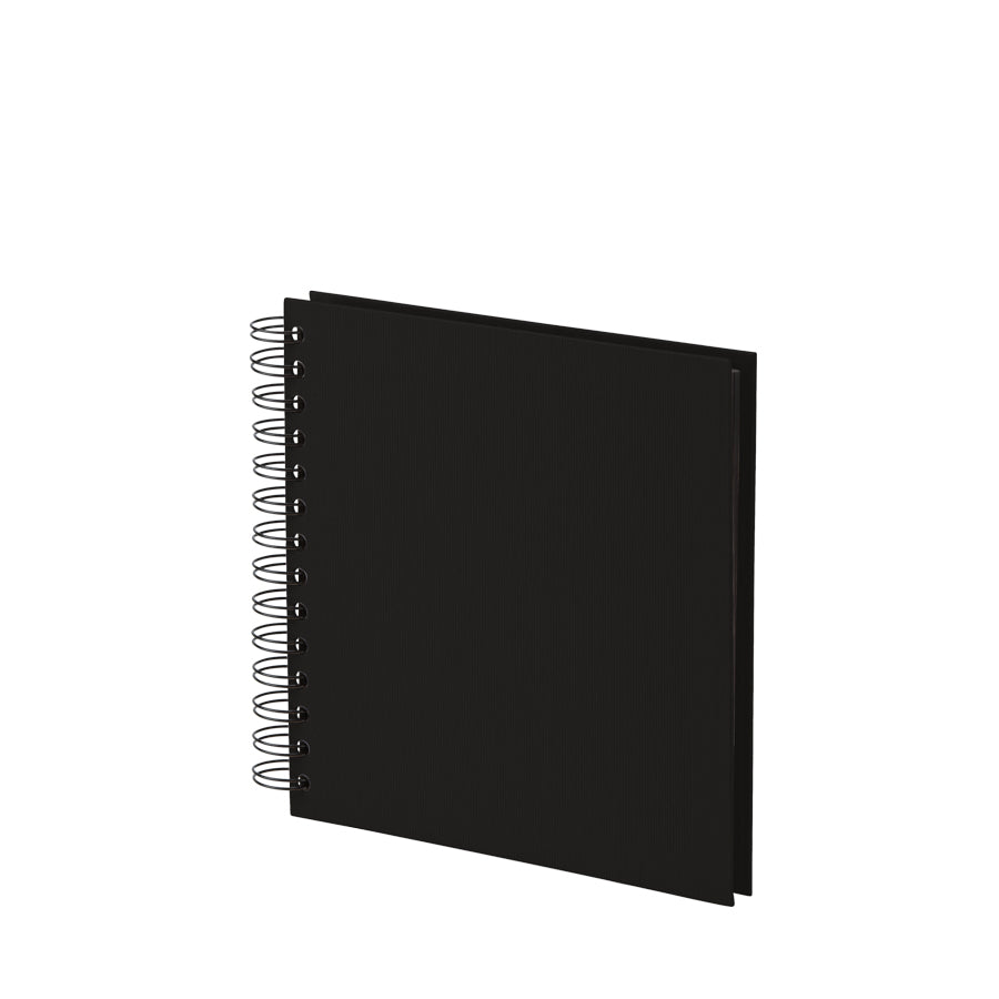 Rössler Fotobuch, Spiralbindung, 60 Seiten, 21 × 19,5 cm, Karton, Schwarz